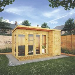 Mercia Contemporary 11' 6" x 8' (Nominal) Pent Tongue & Groove Timber Summerhouse & Shed
