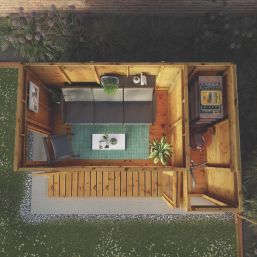 Mercia Contemporary 11' 6" x 8' (Nominal) Pent Tongue & Groove Timber Summerhouse & Shed