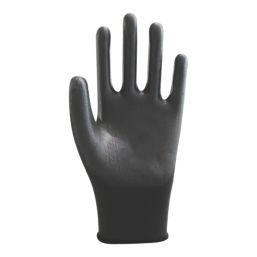 Site SWG420 PU Palm Gloves Black Small
