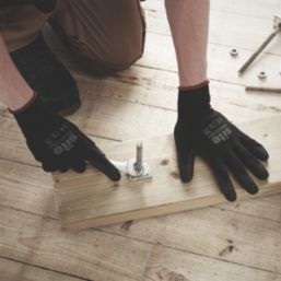 Site SWG420 PU Palm Gloves Black Small
