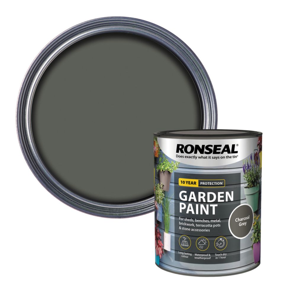 Ronseal 39443 Garden Paint Pewter Grey 750ml RSLGPPG750