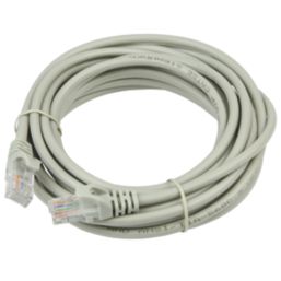 Philex Grey Unshielded RJ45 Cat 5e Ethernet Cable 5m
