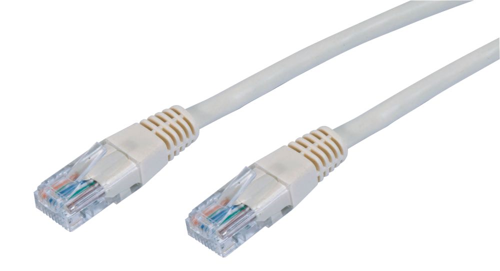 Philex Grey Unshielded RJ45 Cat 5e Ethernet Cable 5m - Screwfix