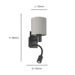 Eglo Pasteri Wall Light Black