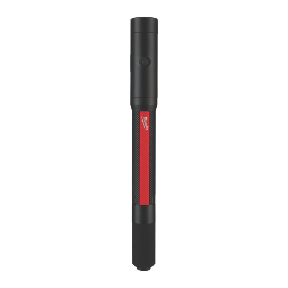 Milwaukee IR PL250 Rechargeable LED Pen Light Black 250lm Screwfix