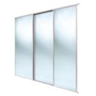 Spacepro Classic 3-Door Sliding Wardrobe Door Kit Cashmere Frame Mirror Panel 2672mm x 2260mm