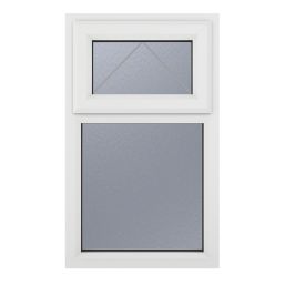 Crystal  Top Opening Obscure Triple-Glazed Casement White uPVC Window 1190mm x 1115mm