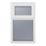 Crystal  Top Opening Obscure Triple-Glazed Casement White uPVC Window 1190mm x 1115mm