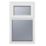 Crystal  Top Opening Obscure Triple-Glazed Casement White uPVC Window 1190mm x 1115mm