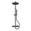 Swirl Gallen Rear-Fed Exposed Matt Black Thermostatic Multi-Head Shower