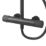 Swirl Gallen Rear-Fed Exposed Matt Black Thermostatic Multi-Head Shower