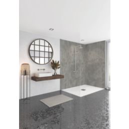 Splashwall Scafell Slate Bathroom Wall Panel Stone Grey 2420mm x 600mm x 10mm