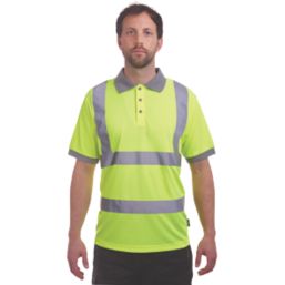 Site  Hi-Vis Polo Shirt Yellow Medium 42 1/2" Chest