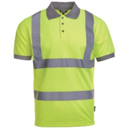 Site  Hi-Vis Polo Shirt Yellow Medium 42 1/2" Chest