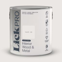 LickPro 2.5Ltr Taupe 02 Satin Water-Based Trim Paint