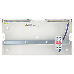 British General Fortress 19-Module 17-Way Part-Populated  Main Switch Consumer Unit