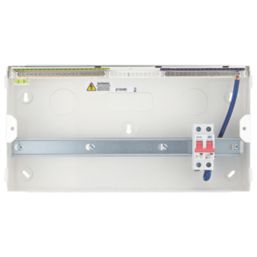 British General Fortress 19-Module 17-Way Part-Populated  Main Switch Consumer Unit
