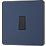 British General Evolve 20 A  16AX 1-Gang 2-Way Light Switch  Blue with Black Inserts