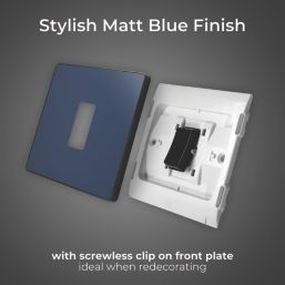 British General Evolve 20 A  16AX 1-Gang 2-Way Light Switch  Blue with Black Inserts