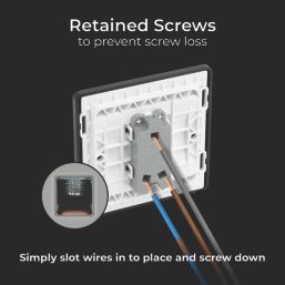 British General Evolve 20 A  16AX 1-Gang 2-Way Light Switch  Blue with Black Inserts