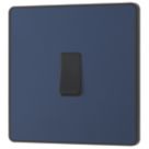 British General Evolve 20 A  16AX 1-Gang 2-Way Light Switch  Blue with Black Inserts