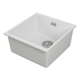 Carysil EN400-WH 1 Bowl Granite Composite Kitchen Sink White 430mm x 460mm