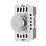 British General Nexus Grid 2-Way LED Grid Dimmer Switch Brushed Steel with Colour-Matched Inserts