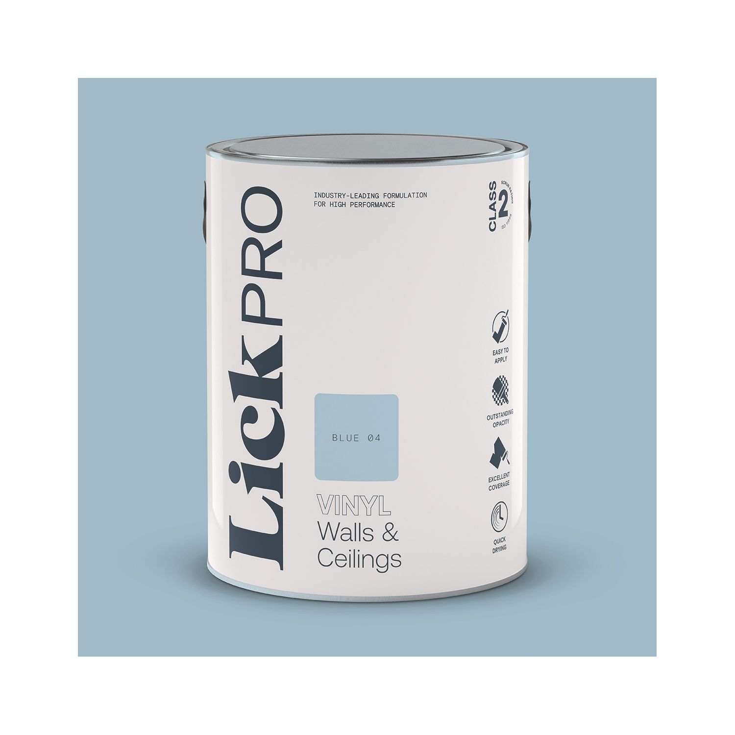 LickPro 5Ltr Blue 04 Vinyl Matt Emulsion Paint (503TM)