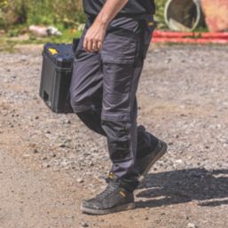 DEWALT Cambridge Coolmax Work Trousers Black/Grey 30" W 31" L
