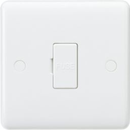 Knightsbridge Curved Edge 13A Unswitched Fused Spur  White