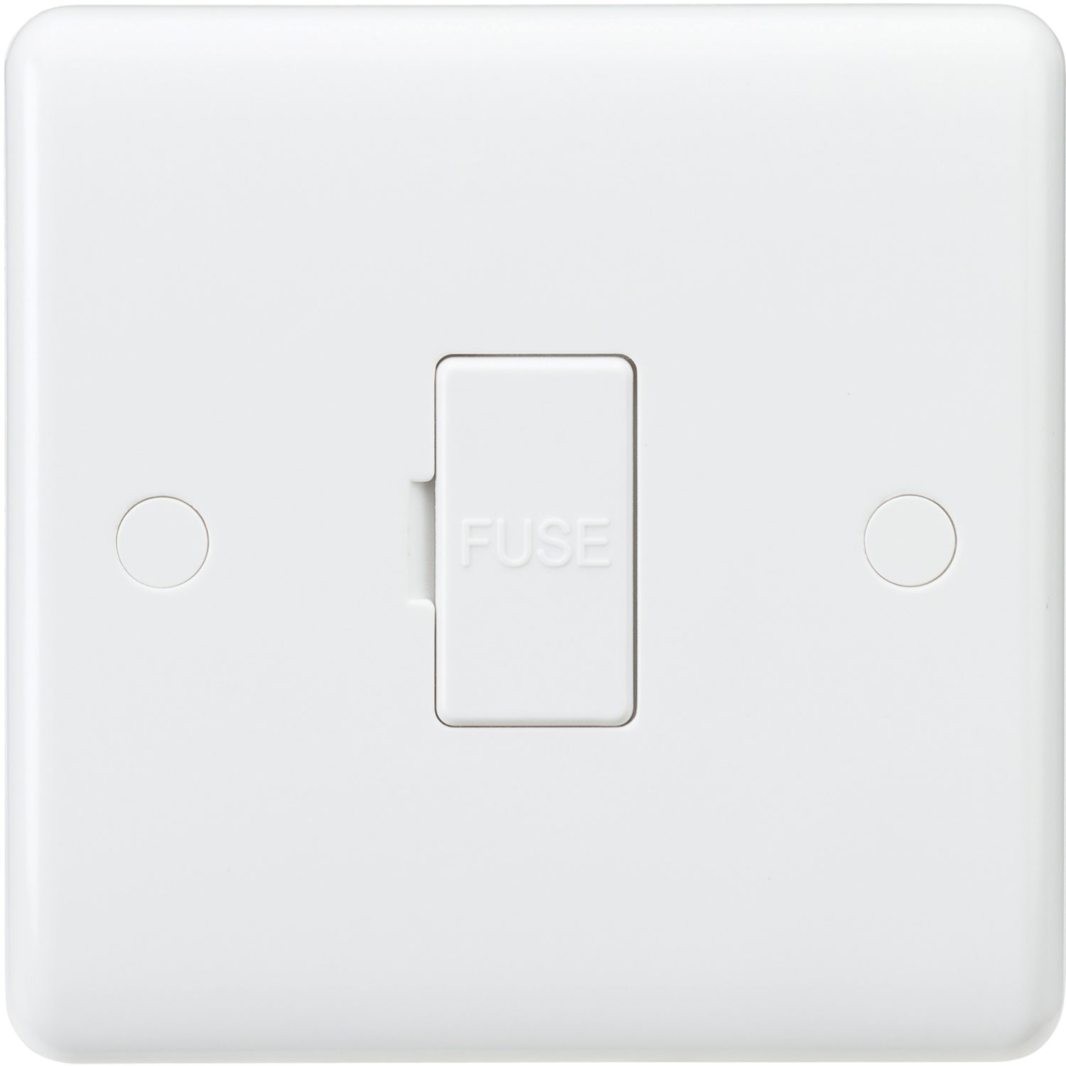 Knightsbridge Curved Edge 13A Unswitched Fused Spur White (503YA)