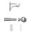 Rothley Brushed Stainless Steel Extendable Curtain Pole w/ Orb Finials 28mm x 71-120cm