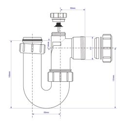 McAlpine Swivel P Trap White 40mm