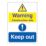 Essentials  "Warning Construction Site Keep Out" Signs 400mm x 300mm 50 Pack