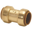 Tectite Classic  Brass Push-Fit Equal Coupler 15mm