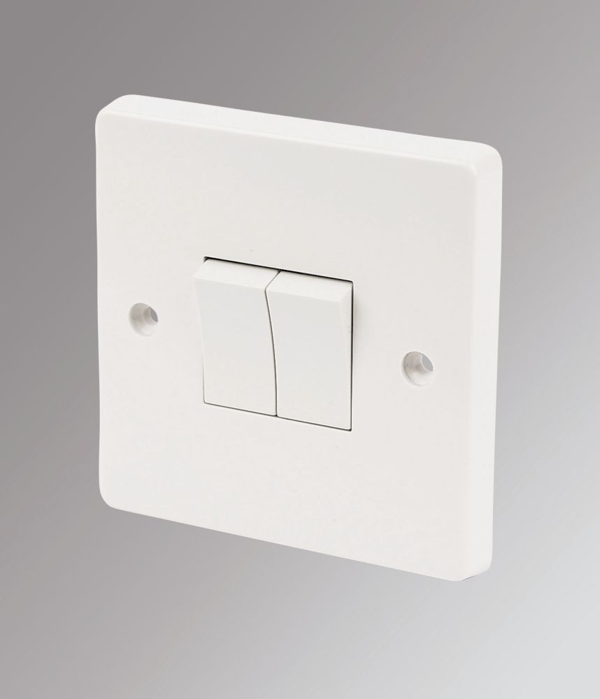 Crabtree Capital 10AX 2-Gang 2-Way Light Switch  White
