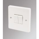 Crabtree Capital 10AX 2-Gang 2-Way Light Switch  White