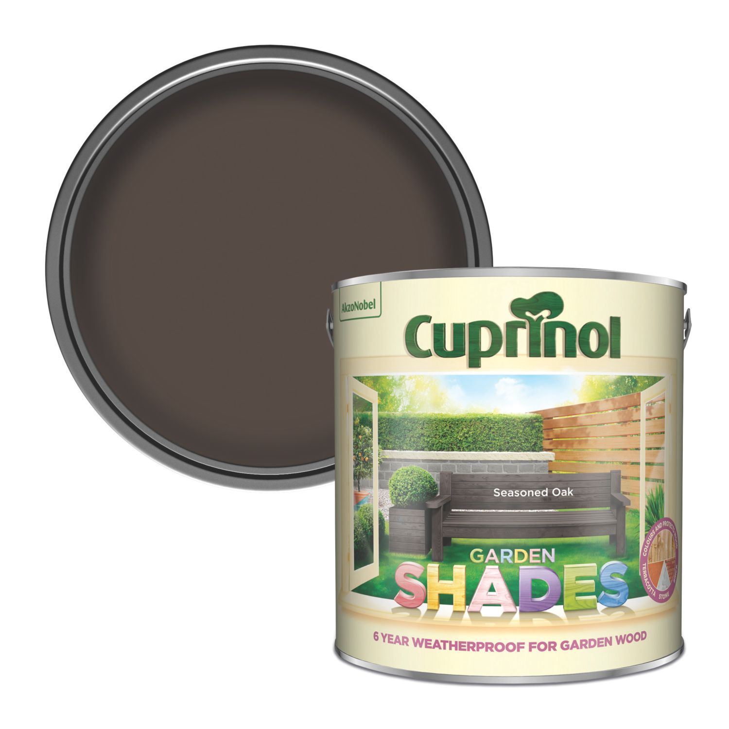 Cuprinol 2.5Ltr Seasoned Oak Matt Wood Paint (5046P)