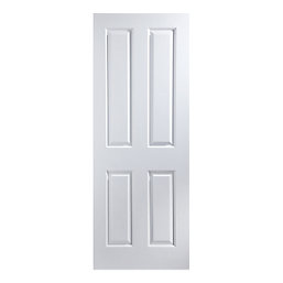 Jeld-Wen Atherton Primed White Wooden 4-Panel Internal Fire Door 1981mm x 762mm