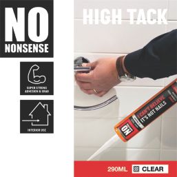 No Nonsense I Can't Believe It's Not Nails Solvent-Free Multi-Purpose High Tack Adhesive Transparent 290ml