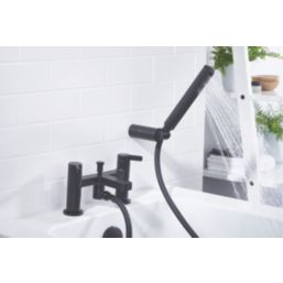 Bristan Elevar Black 129mm Deck Mounted Dual Control Manual Shower Mixer Tap