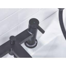 Bristan Elevar Black 129mm Deck Mounted Dual Control Manual Shower Mixer Tap
