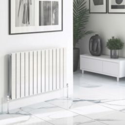 Reina Harley Double 600mm x 1190mm 4363BTU White Horizontal Designer Radiator