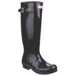 Hunter Original Tall Gloss Size 3 Womens Black Non Safety Wellies