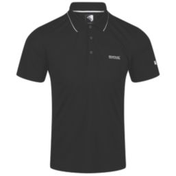 Regatta Maverik V Polo Shirt Black Small 37.7" Chest