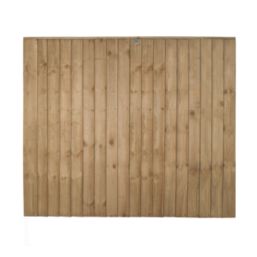 Forest Vertical Board Closeboard  Fence Panels Natural Timber 6' x 5' Pack of 4