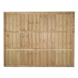 Forest Vertical Board Closeboard  Fence Panels Natural Timber 6' x 5' Pack of 4