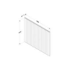 Forest Vertical Board Closeboard  Fence Panels Natural Timber 6' x 5' Pack of 4