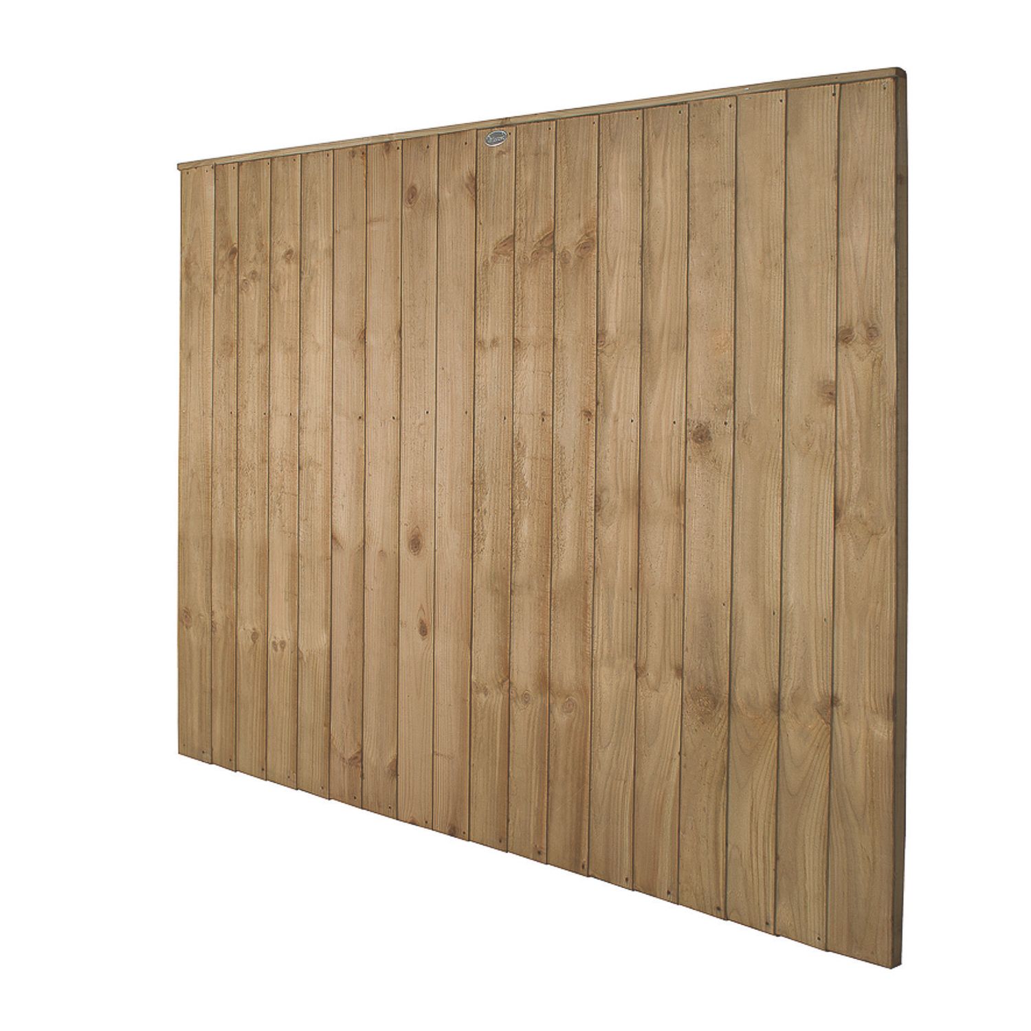 Forest Vertical Board Closeboard Fence Panels Natural Timber 6' x 5' Pack of 4 (504FL)