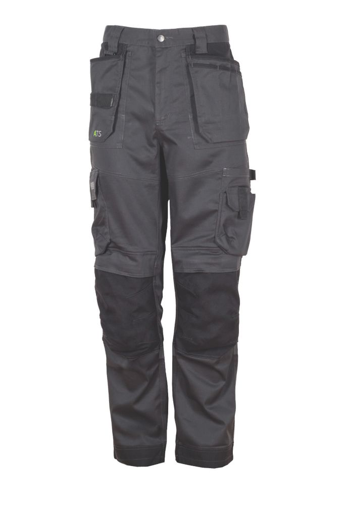 Apache ATS 3D Stretch Work Trousers Black/Grey 34